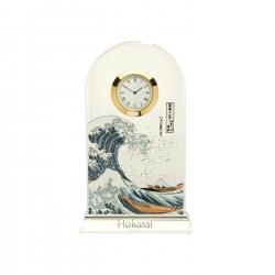 Zegar kryształowy 18,5 cm Wielka Fala, Great Wave - Katsushika Hokusai
