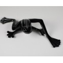 Figurka Żaba z długą nogą - czarna