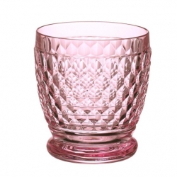 Szklanka do wody i koktajli różowa 10 cm - Boston Coloured