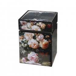 Pudełko na herbatę 11 cm Martwa natura z różami - Jean Baptiste Robie