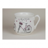 Kubek śląski 0,5l Rower różowy