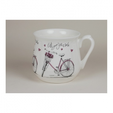 Kubek śląski 0,5l Rower różowy