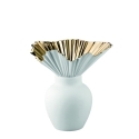 Rosenthal wazon Falda biały z pozłacanym kołnierzem 27 cm