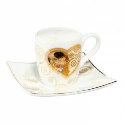 Filiżanka do espresso z podstawką 6,5 cm Heart Kiss - Gustav Klimt