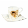 Filiżanka do espresso z podstawką 6,5 cm Heart Kiss - Gustav Klimt Goebel 67-011-82-1