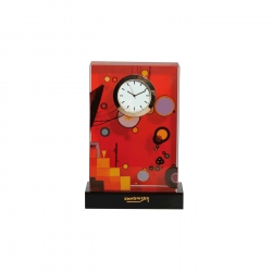 Zegar kryształowy Heavy Red 15 cm - Wassily Kandinsky