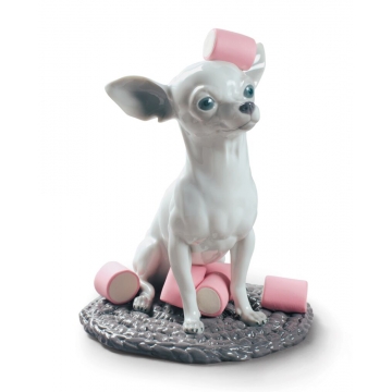 Figurka pies Chihuahua ze słodkimi piankami 24 cm Lladró 01009191