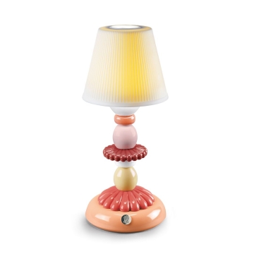 Lampa stołowa Lotus Firefly koral 28 cm - Lladro