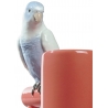 Czerwony wazon z papugami 41 cm - Lladro