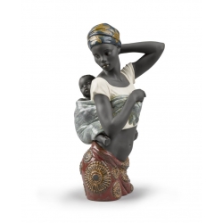 Figurka Afrykańska matka z dzieckiem 38 cm - Lladro