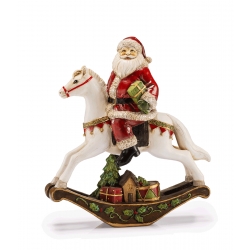 Ozdoba świąteczna Św. Mikołaj na koniu 25 x 30 cm - Spirito Incantato - Noel