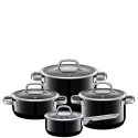 Zestaw garnków 4 szt. Fusiontec Mineral czarny - WMF