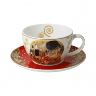 Filiżanka do herbaty Pocałunek 7 cm czerwona - Gustav Klimt Goebel 67012551