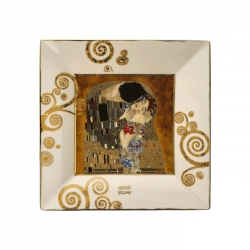 Tacka kwadratowa 12 x 12 cm Pocałunek - Gustav Klimt