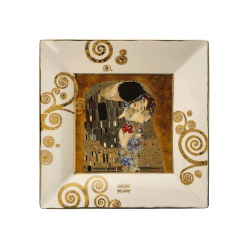 Miska kwadratowa 12 x 12 cm Pocałunek - Gustav Klimt Goebel 66516231