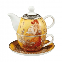Zestaw Tea For One 15 cm 0,35 l Topaz - Alfons Mucha
