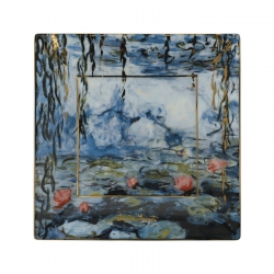 Tacka kwadratowa 12 x 12 cm Lilie Wodne z Wierzbą - Claude Monet