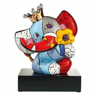 Figurka Spring Elephant słoń w koronie kolorowy 33 cm - Romero Britto Goebel 66452561