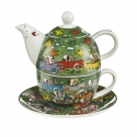 Zestaw Tea For One 15 cm / 0,35 l Crosstown Traffic - James Rizzi