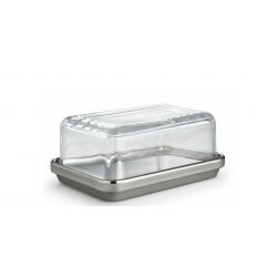 Maselniczka stalowa ze szklaną pokrywką - Alessi