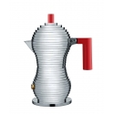 Zaparzacz do espresso Pulcina czerwony uchwyt 150 ml na indukcję - Michele De Lucchi