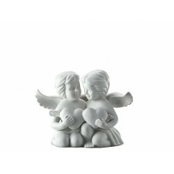 Figurka - Para aniołów z sercem, średnia 11 cm