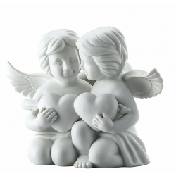 Figurka - Para aniołów z sercem, duża 14 cm