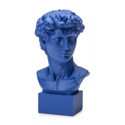 Popiersie David Neoclassico 35 cm niebieskie Bellimbusti