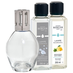 Zestaw Essentielle owalny, lampa + 2 zapachy - Maison Berger