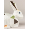 Figurka Królik Origami 12 cm kolorowy matowy