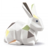 Figurka Królik Origami 12 cm kolorowy matowy