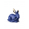 Figurka niebiesko-złoty królik 11 cm - Lladro
