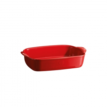 Prostokątne naczynie do zapiekania 30 × 19 cm czerwony - Emile Henry