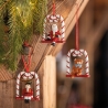 Zestaw 3 ozdób świątecznych wiszących Harlequin, Teddy and Santa- Nostalgic Ornaments 14-8331-6691