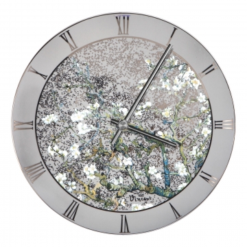 Zegar ścienny Drzewo Migdałowe Srebrne 31 cm - Vincent van Gogh Goebel 67069011