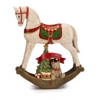 Ozdoba świąteczna Koń bujany 27 x 31 cm - Il Sapore Delle Feste - Noel