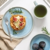 Zestaw śniadaniowy 6-częściowy, turkusowy - Crafted Blueberry