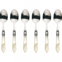 Zestaw 6 szt. łyżeczek do herbaty kość słoniowa - Oxford