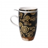 Kubek do herbaty z pokrywką i sitem Drzewo życia 450 ml - Gustav Klimt Goebel 67072031