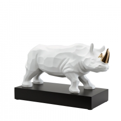 Figurka Nosorożec - Rhinozeros złota 30 cm - Studio 8