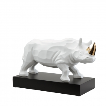 Figurka Nosorożec - Rhinozeros złota 30 cm - Studio 8 Goebel 30800171