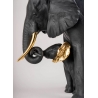 Figurka czarno-złoty słoń 26 cm - edycja limitowana - Lladró