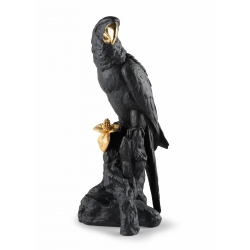 Figurka czarno-złoty ptak ara 45 cm - edycja limitowana - Lladró