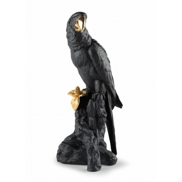 Figurka czarno-złoty ptak ara 45 cm - edycja limitowana - Lladró 01009577