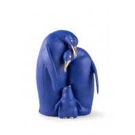 Figurka Rodzina pingwinów 25 cm - Blue and Gold edycja limitowana Lladró