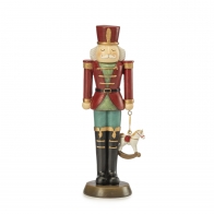Figurka Żołnierz z konikiem na biegunach 26 cm - Noel