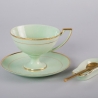 Filiżanka Pola do herbaty z niekapką - szmaragdowa porcelana
