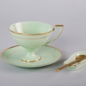Filiżanka Pola do herbaty z niekapką - szmaragdowa porcelana
