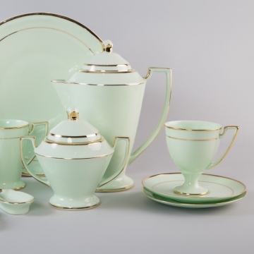 Imbryk Pola - szmaragdowa porcelana