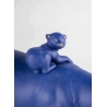 Figurka Niedźwiedzica z małymi 39 cm - Blue and Gold edycja limitowana Lladró